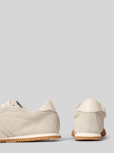 BOSS Ledersneaker mit Label-Prägung Modell 'CARLYNN_LOWP_SDW' Weiss 2