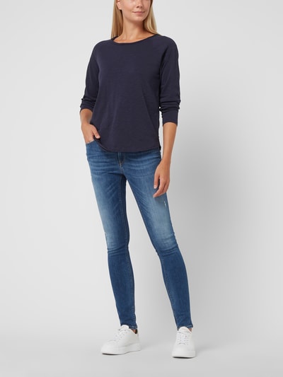 Replay Skinny fit high waist jeans met stretch, model 'Luzien' Blauw - 1