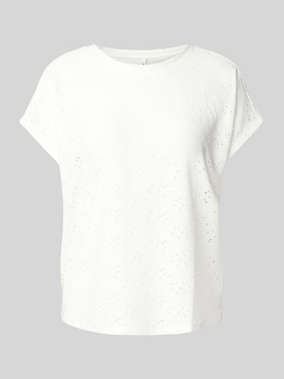 Only Regular Fit T-Shirt mit Ausbrenner-Effekt Modell 'SMILLA' Offwhite 1