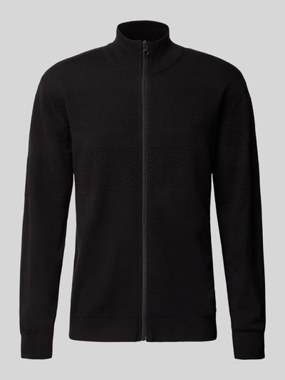 Lindbergh Cardigan met opstaande kraag en ritssluiting Zwart - 2