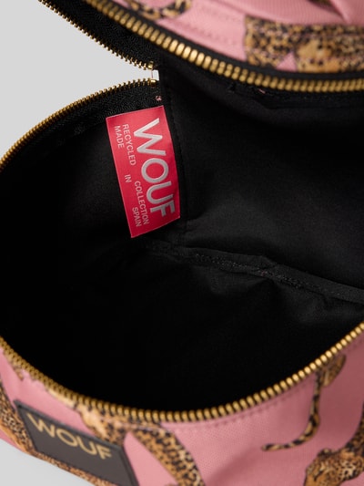 WOUF Kosmetiktasche mit Label-Detail Modell 'Blush' Altrosa 3