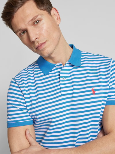 Polo Ralph Lauren Poloshirt mit Label-Stitching Royal 3