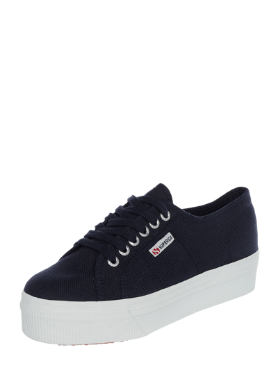 Superga Sneakersy '2750' z kanwy z podeszwą na platformie Ciemnoniebieski 2