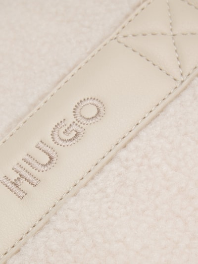HUGO Torba shopper z paskiem z logo Écru 6