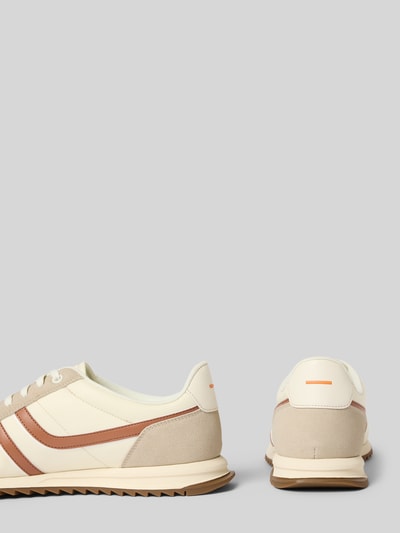 BOSS Orange Low Top Sneaker mit Lederoptik-Details Modell 'ZAYN_LOWP_NYMI ' Beige 2
