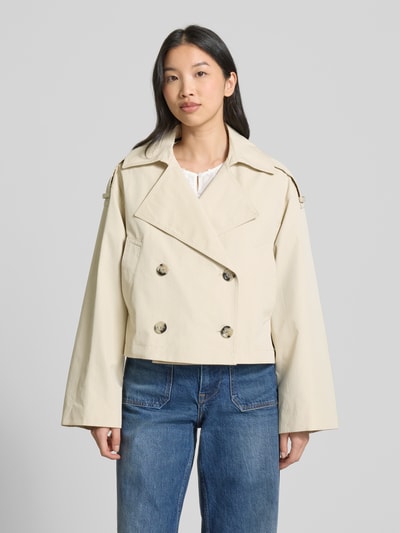 Mango Trenchcoat mit Leistentaschen Modell 'LIPA' Beige 4