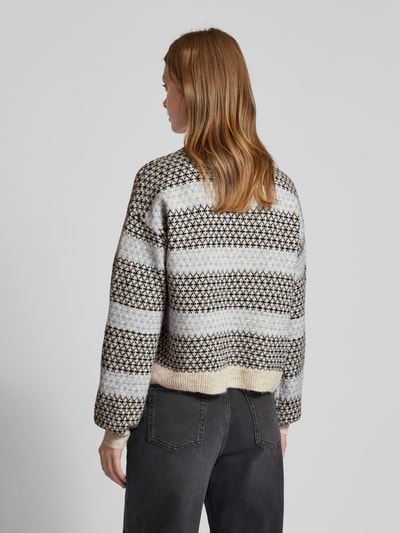 Vero Moda Regular Fit Strickpullover mit Wolle Modell 'TRIXIE' Black 5