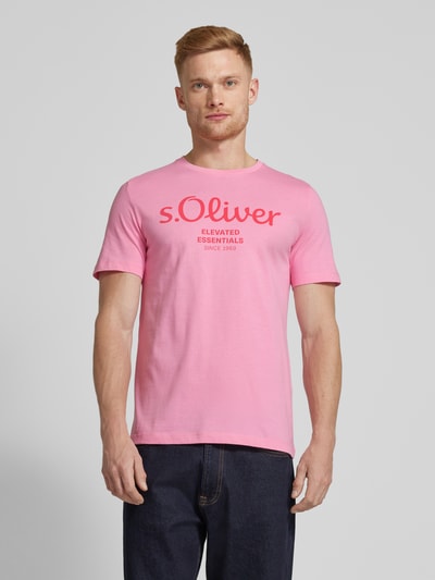 s.Oliver RED LABEL T-Shirt mit Rundhalsausschnitt Rosa 4