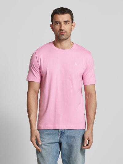 Marc O'Polo Regular Fit T-Shirt aus reiner Baumwolle mit Logo-Print Rosa 4