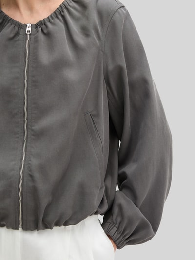 Marc O'Polo Loose Fit Jacke aus Lyocell-Leinen-Mix Dunkelgrau 3