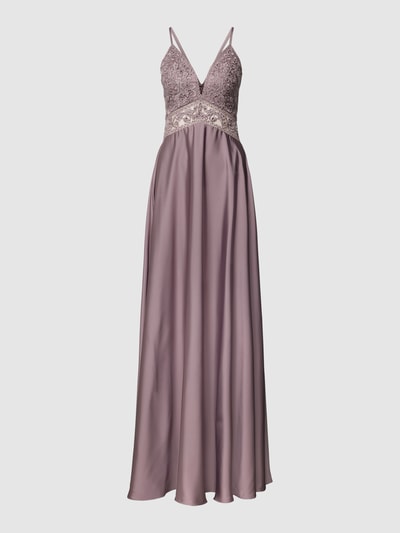 Luxuar Abendkleid mit Herz-Ausschnitt Mauve 2