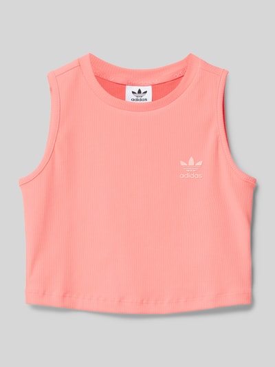 adidas Originals Crop Top in Ripp-Optik Lachs 1