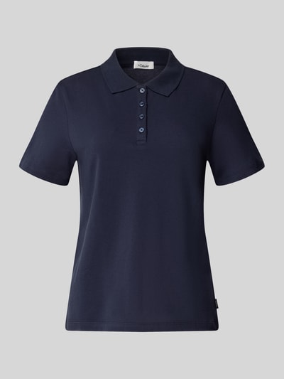 Produktfoto, Regular Fit Poloshirt aus Baumwoll-Mix von s.Oliver RED LABEL, Optik: Unifarben, Materialverarbeitung: Piqué, Kurzarm, Polokragen