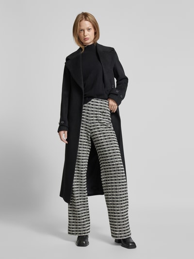 Raffaello Rossi Wide leg broek in bouclélook, model 'ELAINE' Zwart - 1