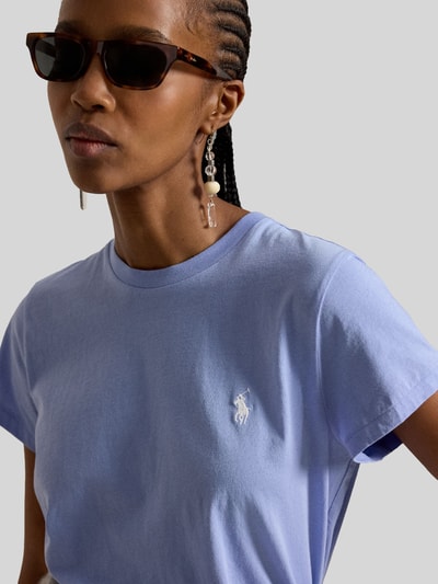 Polo Ralph Lauren Regular Fit T-Shirt aus reiner Baumwolle Hellblau 3