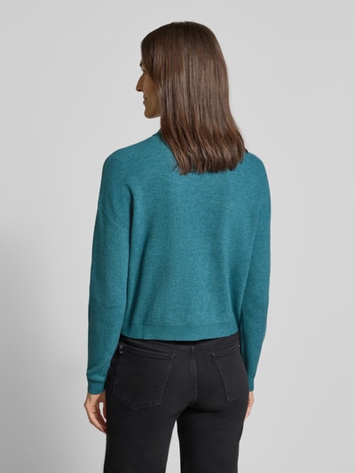 Vero Moda Regular fit pullover met polokraag, model 'EXCITING' Petrol - 5