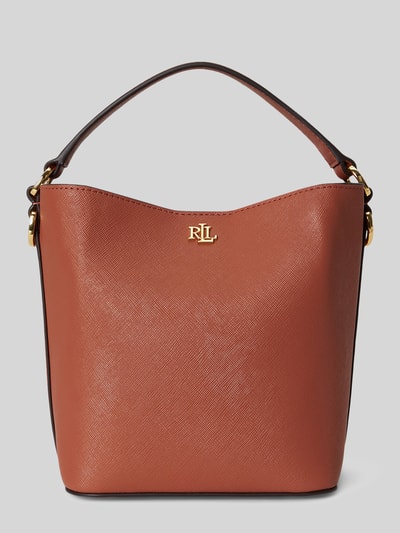 Lauren Ralph Lauren Handtas met echt leer met afneembare schouderband Terracotta - 1
