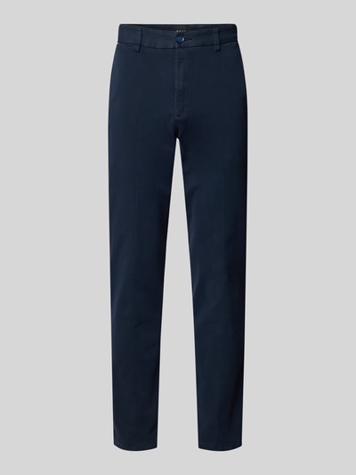 BOSS Slim fit broek van katoenmix, model 'KAITON1' Marineblauw - 2