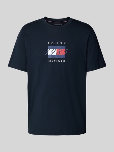 Tommy Hilfiger Regular Fit T-Shirt aus reiner Baumwolle Marine 2