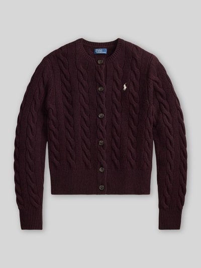 Polo Ralph Lauren Regular Fit Strickjacke aus Wolle mit Kaschmir-Anteil Anthrazit 2
