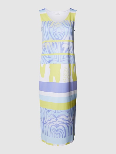 Sportalm Midikleid mit Allover-Muster Neon Gelb 2