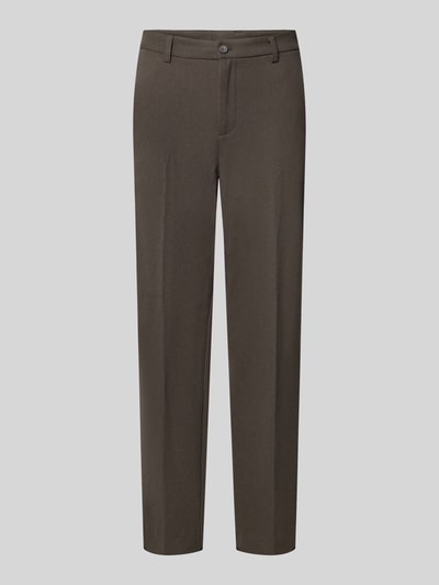 Lindbergh Straight Fit Stoffhose mit Viskose-Anteil Schoko 2