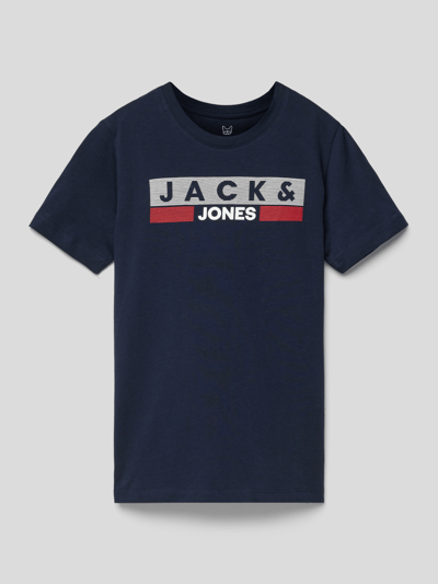 Jack & Jones T-Shirt mit Label-Print Marineblau 1