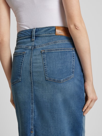 Lauren Ralph Lauren Spódnica jeansowa o długości do kolan z 5 kieszeniami model ‘DANIELA’ Jeansowy niebieski 3
