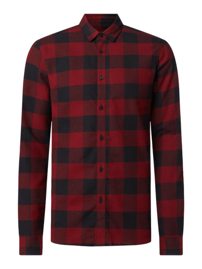 Only & Sons Slim Fit Freizeithemd aus Baumwolle Modell 'Gudmund' Rot 2