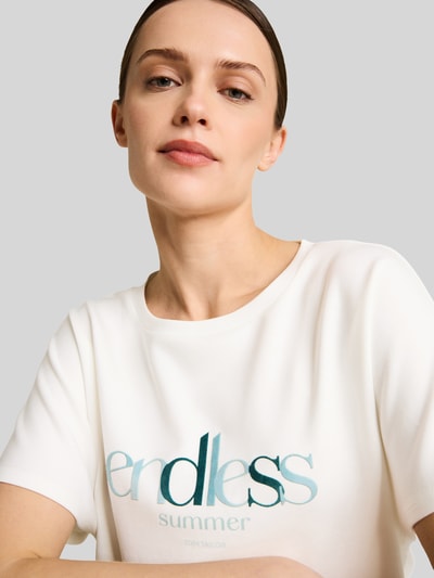 Tom Tailor comfort fit T-shirt Offwhite - 3