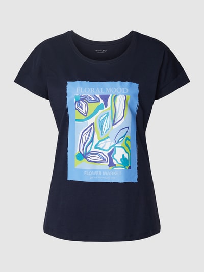 Christian Berg Woman T-shirt met motiefprint Donkerblauw - 2