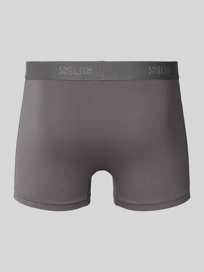SLG Boxershort met elastische logo in band in een set van 2 stuks Lichtgrijs - 3
