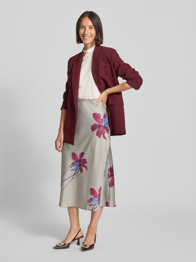 YAS Spódnica midi z plisami model ‘PELLA’ Szarobrązowy 1