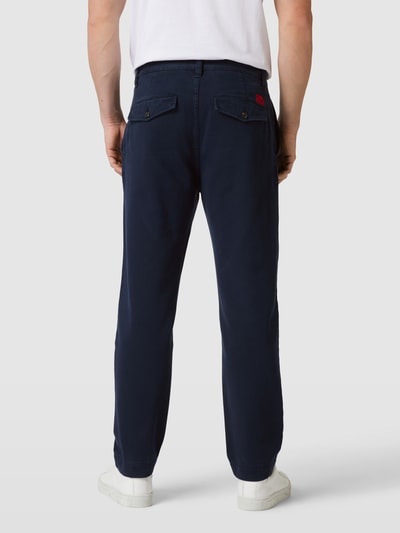 HUGO Stoffen broek met Franse steekzakken, model 'Zeebo' Marineblauw - 5