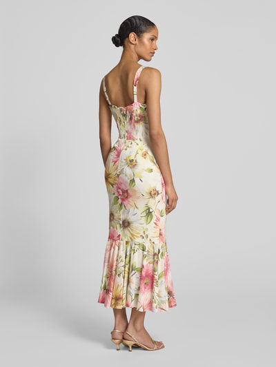Guess Maxikleid mit Karree-Ausschnitt Modell 'FLEUR' Ecru 5