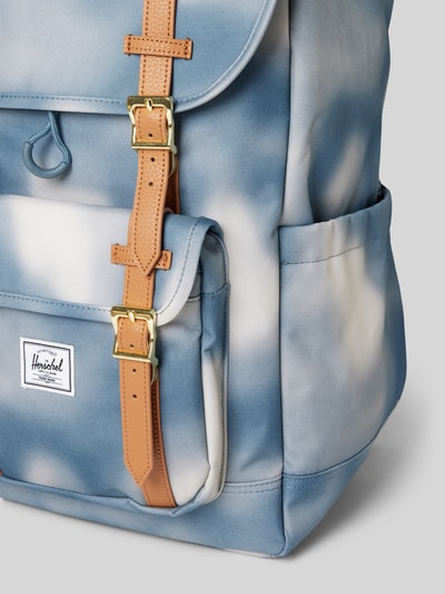 Herschel Rucksack mit Label-Detail Modell 'Little America™ Jeansblau 3