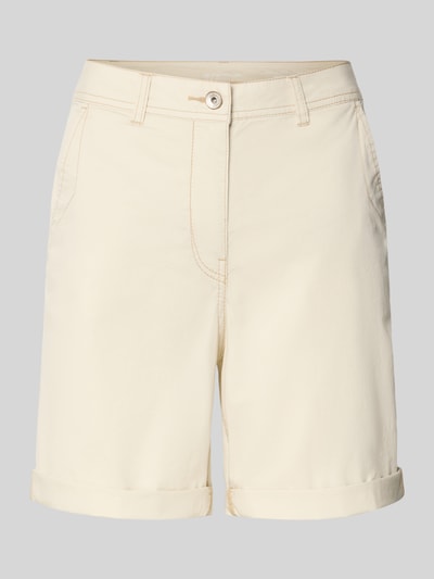 Tom Tailor Regular Fit Bermudas aus Baumwoll-Mix Beige 2