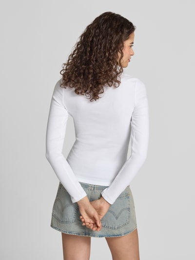 Levi's® Slim Fit Langarmshirt aus Baumwoll-Mix Modell 'HAYES' Weiss 5