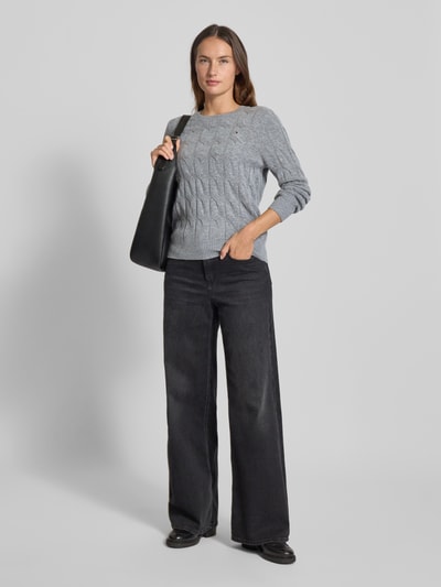 Tommy Hilfiger Regular Fit Strickpullover aus reiner Wolle Hellgrau 1