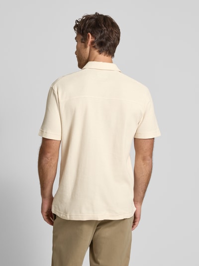 Marc O'Polo Regular fit poloshirt met fijne wafelstructuur Wit - 5