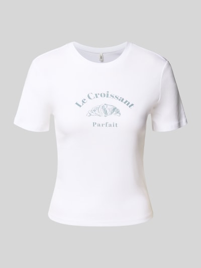 Only Regular Fit T-Shirt aus reiner Baumwolle Modell 'BINA LIFE' Weiss 2