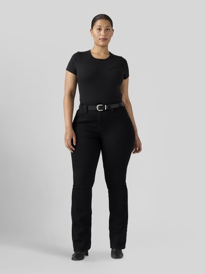 Levi's® 300 bootcut jeans van katoenmix in 5-pocketmodel Zwart - 6