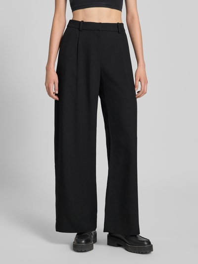 WEEKDAY Wide Leg Bundfaltenhose mit Gürtelschlaufen Modell 'Dara' Black 4