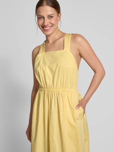 Bash Midikleid mit Raffungen Hellgelb 3