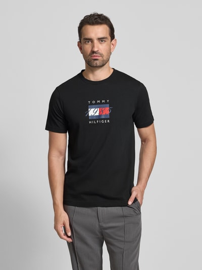 Tommy Hilfiger Regular Fit T-Shirt aus reiner Baumwolle Black 4