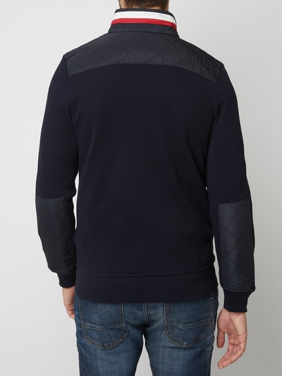 Christian Berg Men Sweatjacke aus Piqué mit Kontrastdetails Marine 5