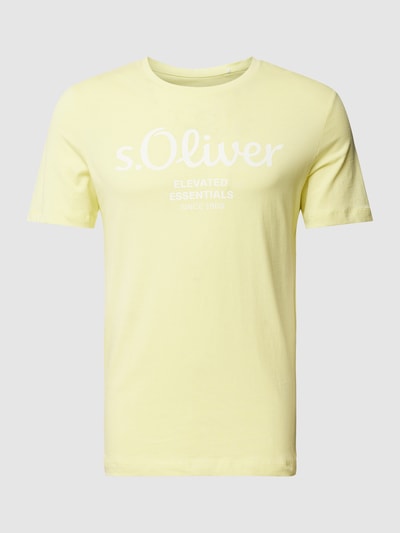 s.Oliver RED LABEL T-Shirt mit Label-Print Hellgelb 2