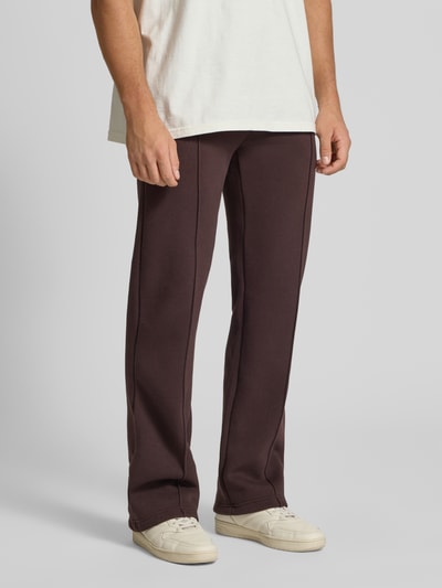 PROHIBITED Sweatbroek met elastische band Donkerbruin - 4