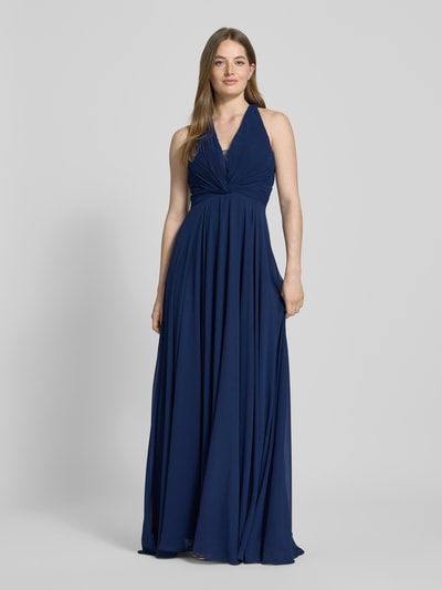 TROYDEN COLLECTION Avondjurk met halter Marineblauw - 4