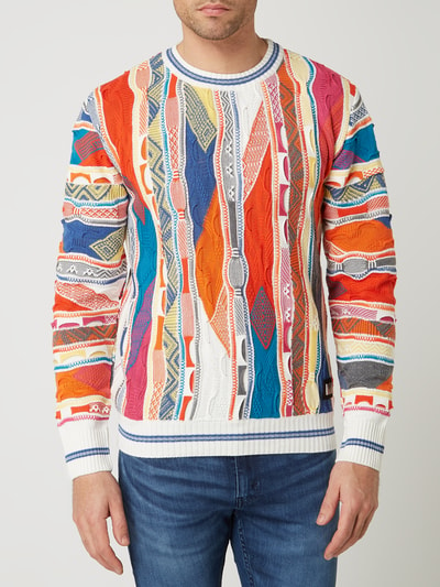 CARLO COLUCCI Pullover met all-over motief  Wit - 4